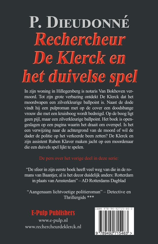 De Klerck 2 - Rechercheur De Klerck en het duivelse spel