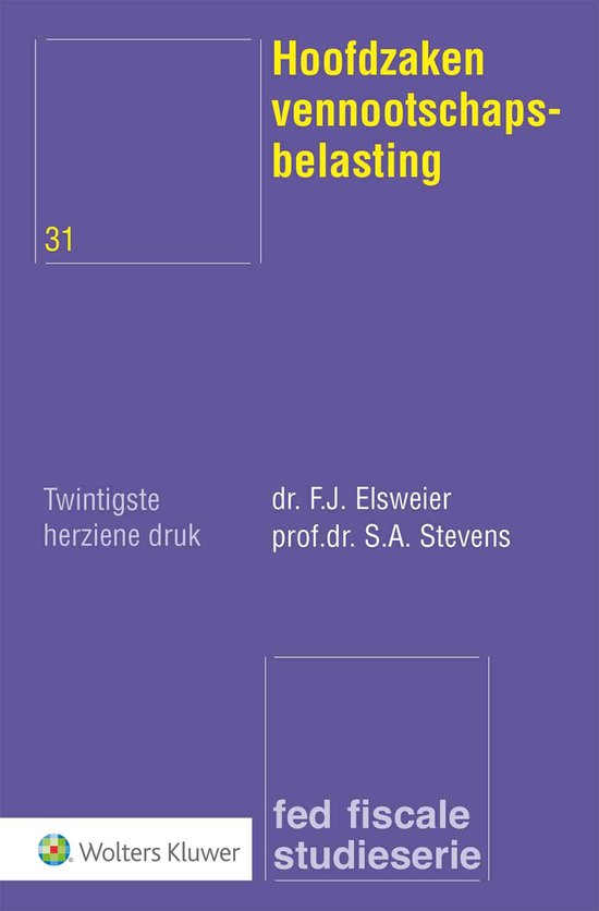 Hoofdzaken vennootschapsbelasting - cover
