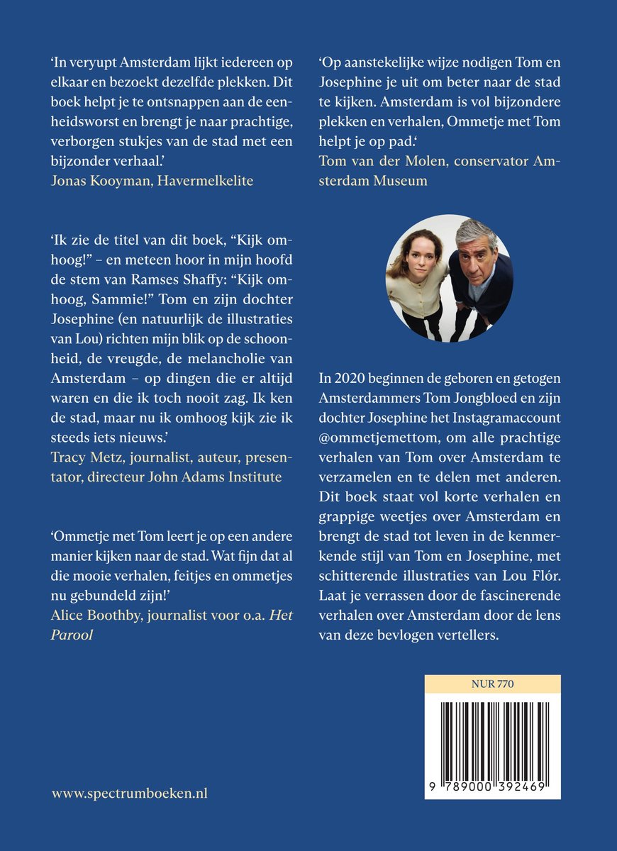 Kijk omhoog, Amsterdam! - back cover