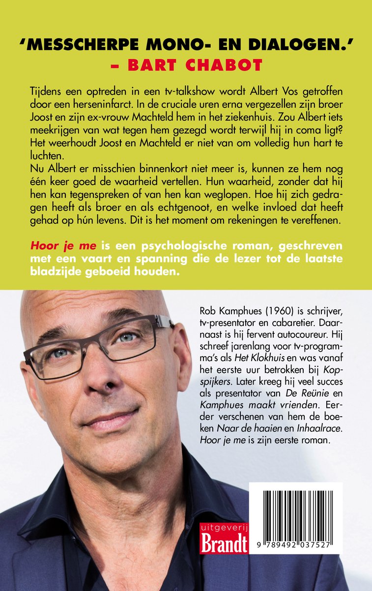 Hoor je me - back cover