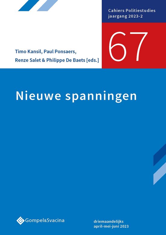 Cahiers Politiestudies 67 - 67-Nieuwe spanningen - cover