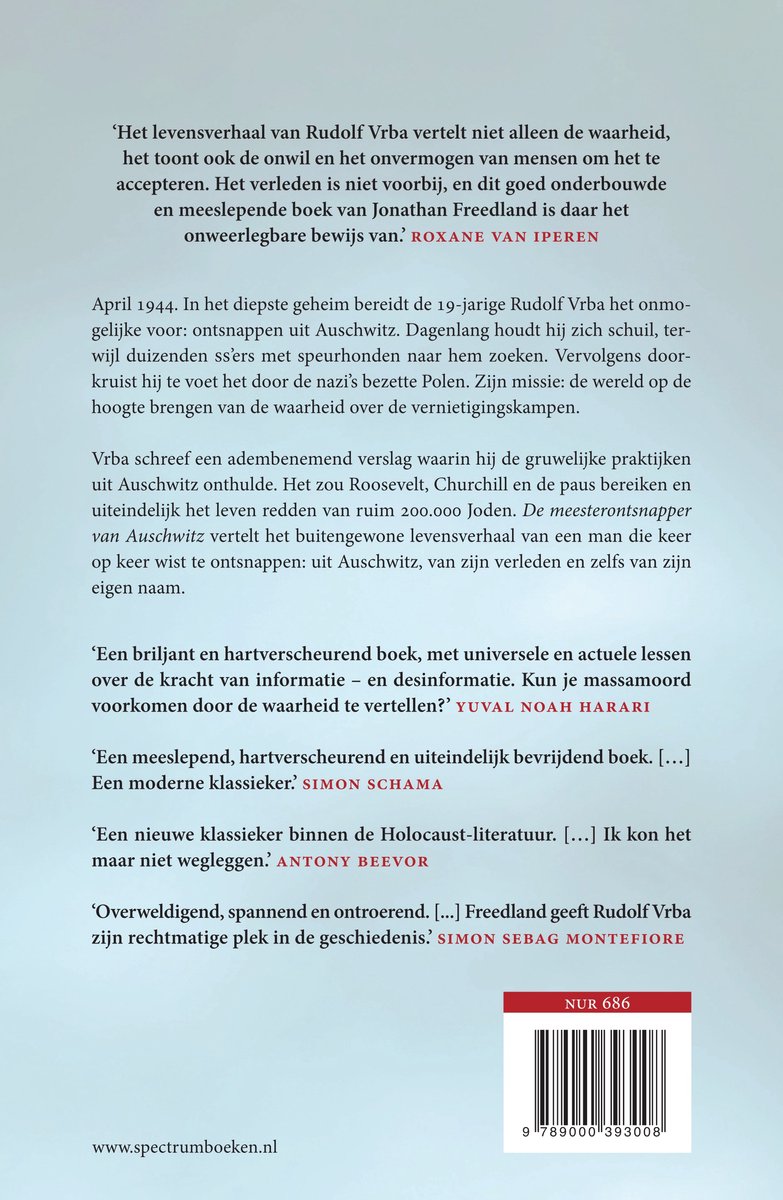 De meesterontsnapper van Auschwitz - back cover