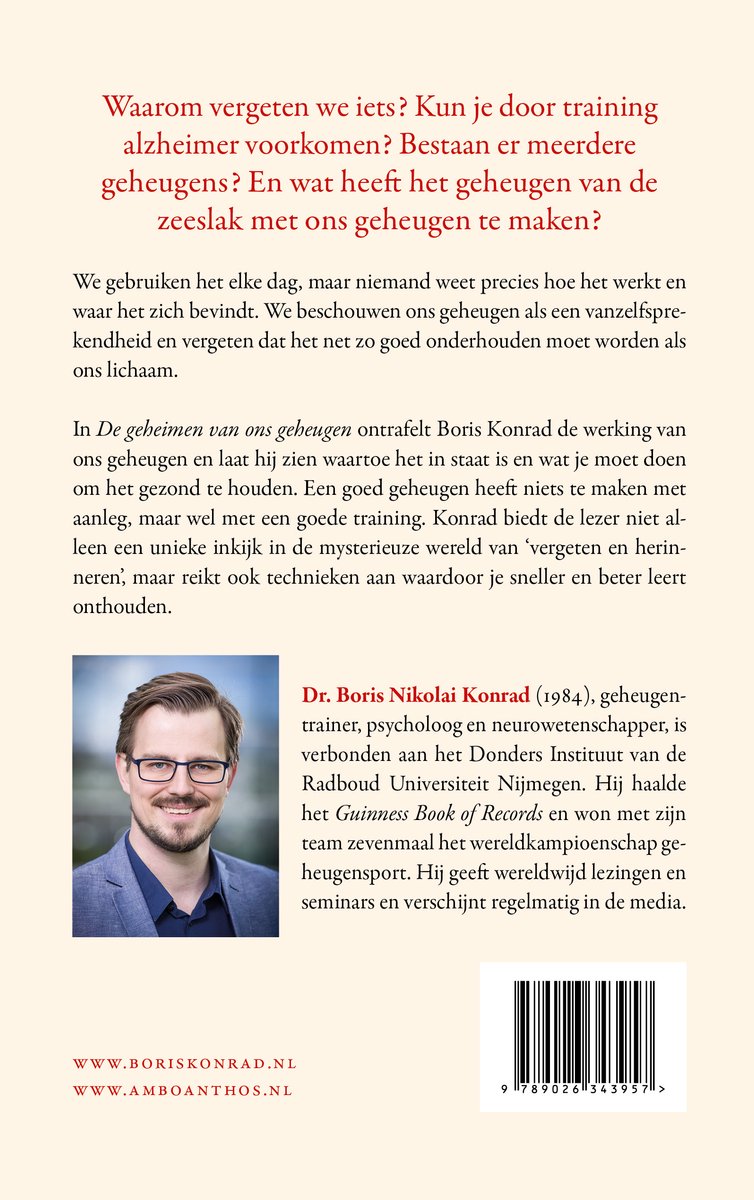De geheimen van ons geheugen - back cover