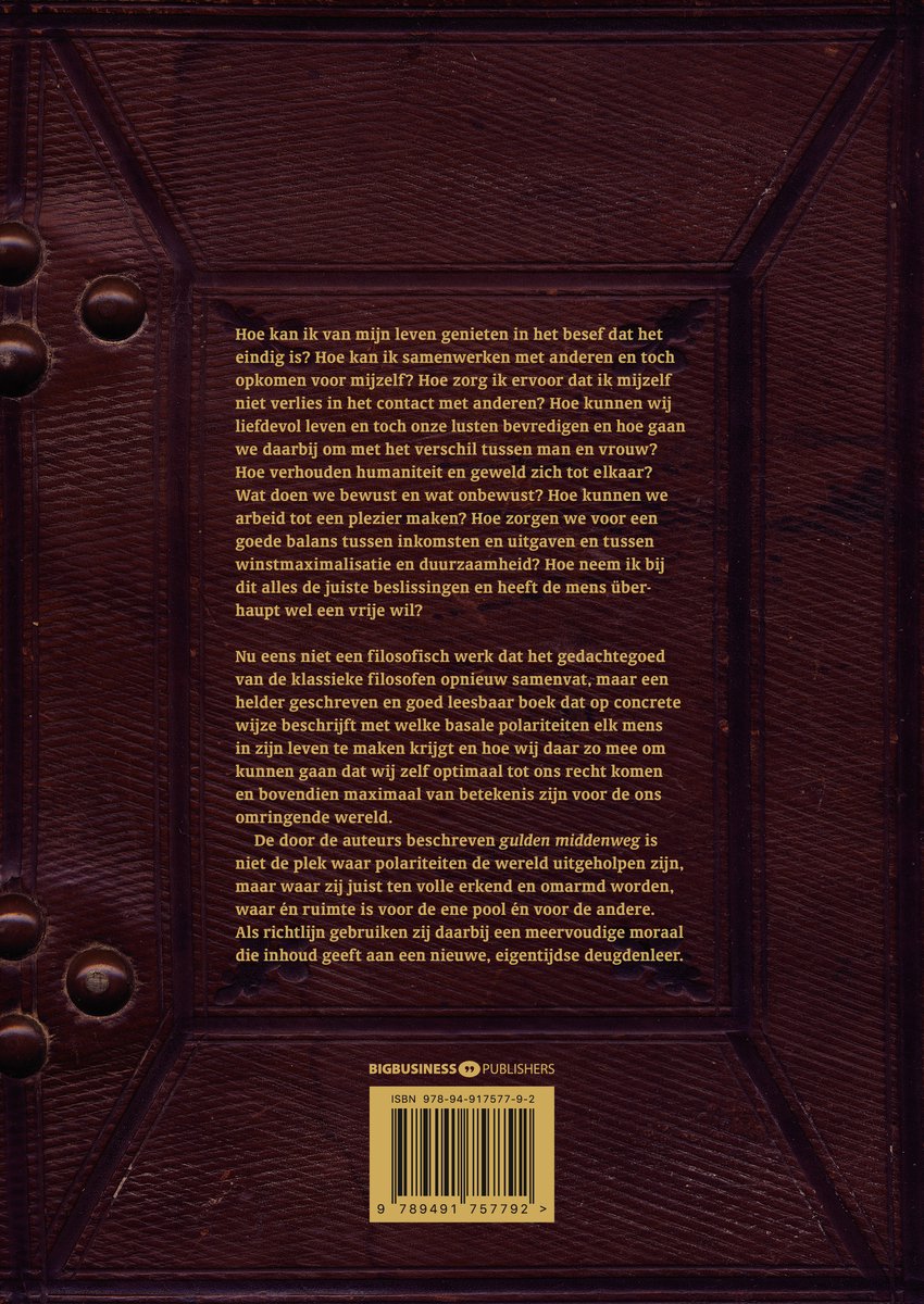 De gulden middenweg - back cover