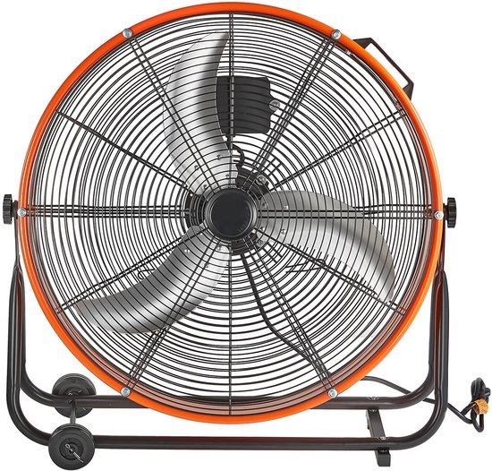 Industriële trommelventilator 24 inch 8900 CFM hoge snelheid variabele snelheid 360° rotatie mobiel werkplaatsventilator