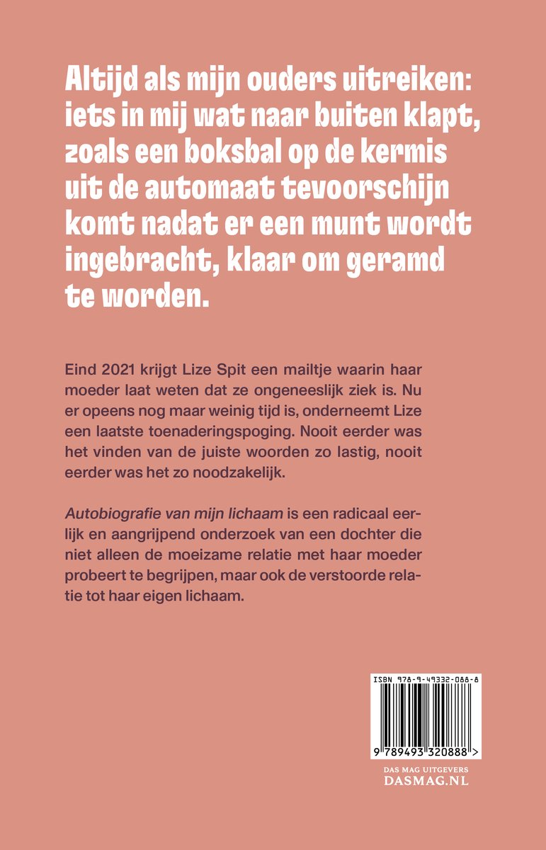 Autobiografie van mijn lichaam - back cover
