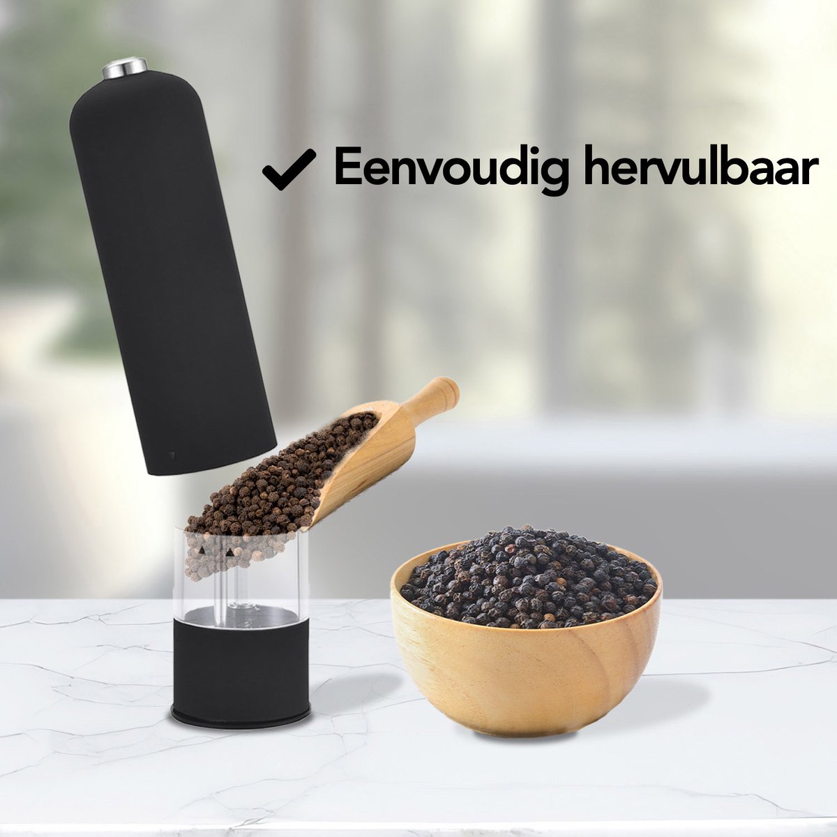 Elektrische Peper- En Zoutmolen Set van Infinity Goods — cadeau in Koken & Dineren - foto 4