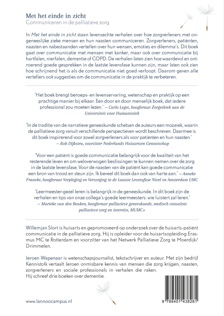 Met het einde in zicht - back cover