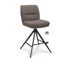 Icon Living - Barkruk Lizz - Zithoogte 65 - Stof Alpine Brown - Poot Zwart 360° Return-system
