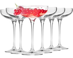 KROSNO | Champagne Schotel Coupe Glazen | Set van 6 - 500 ml | Harmony Collectie | Loodvrij Kristalglas | Perfect voor Thuis, Restaurants en Feesten | Vaatwasser Veilig