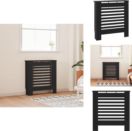 vidaXL Radiatorombouw 78 cm MDF zwart