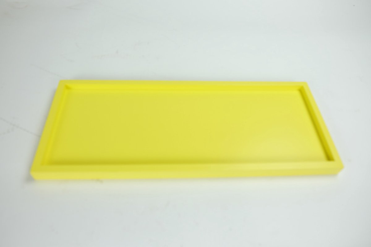 Fine Asianliving Decorative Dienblad Mangowood Handmade in Thailand Yellow