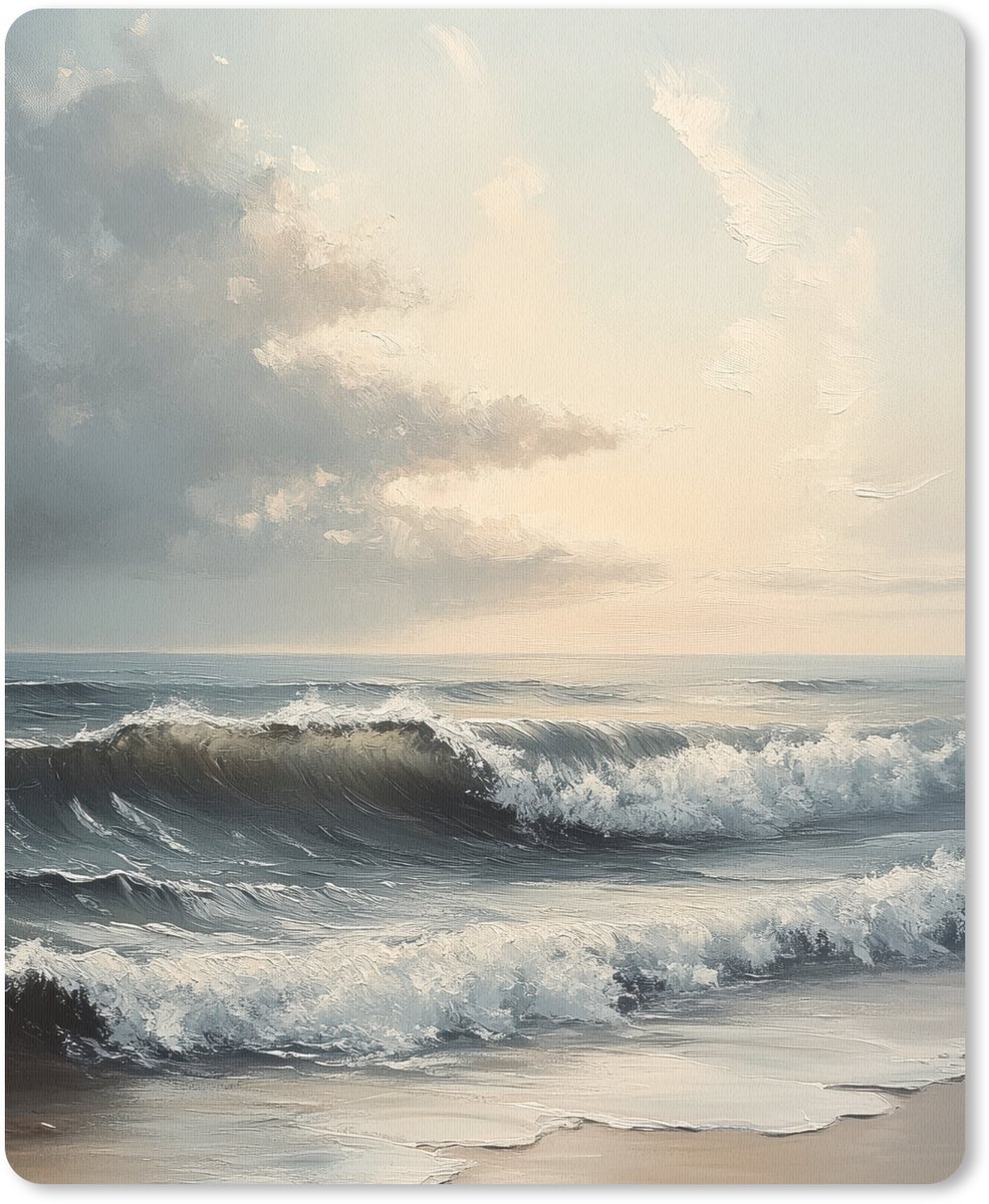 Muismat 19x23 cm - Mousepad Strand - Zee - Zonsondergang - Muismatten