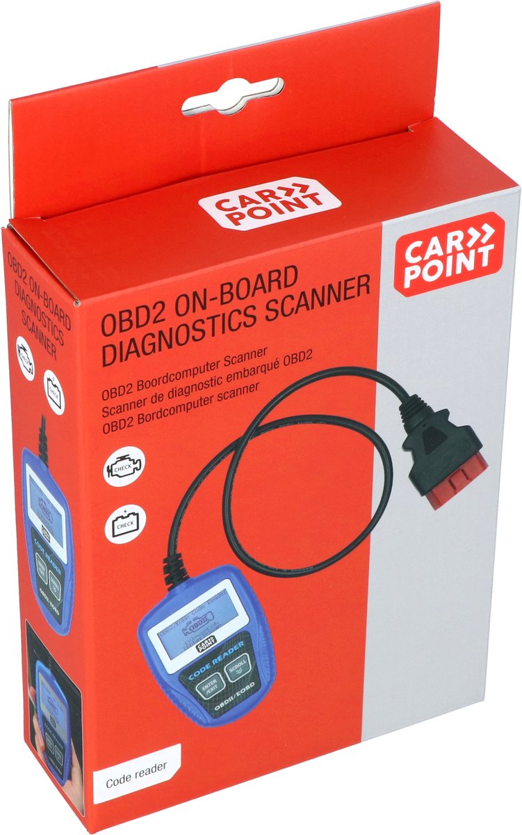 Carpoint OBD2 Scanner – Voor Auto’s vanaf 1996 – 2.2" LCD Display – Live Data & Foutcodes – Plug & Play thumbnail 5