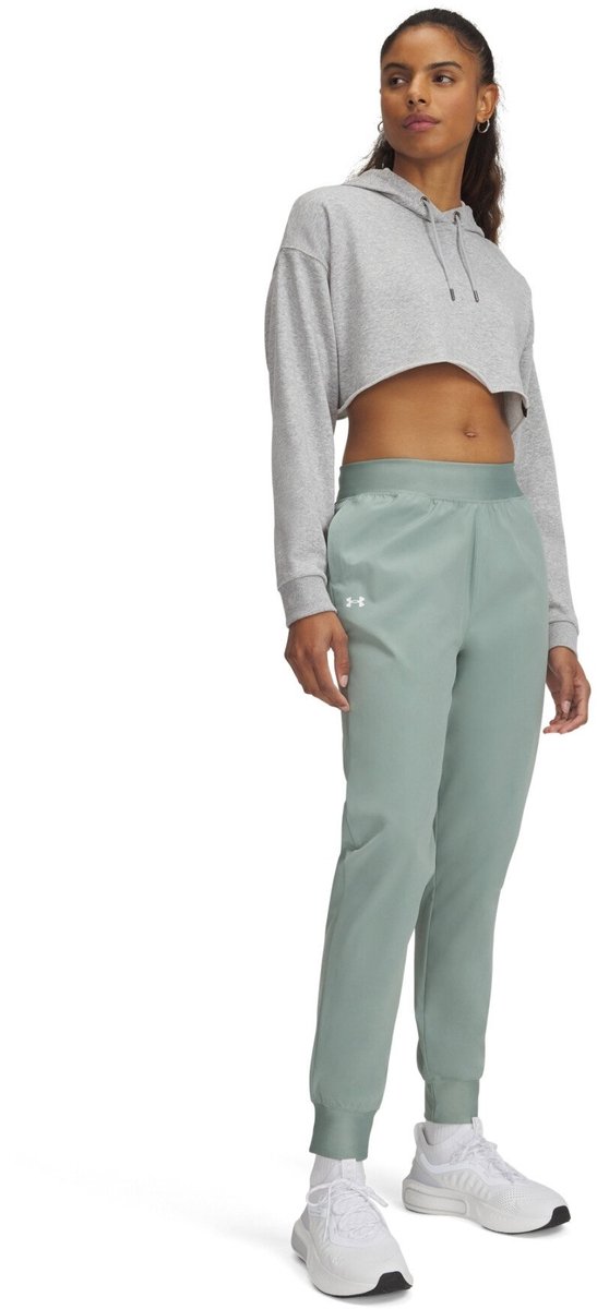 Under Armour Rival Hi Rise Woven Broek Regular Vrouw Groen