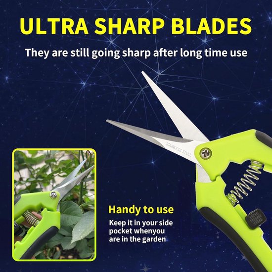 Pruning Shears - Scissors for Roses, Flowers, and Vegetables - Ergonomically Shaped for Precise Cutting and Trimming van Merkloos	 — afbeelding 3