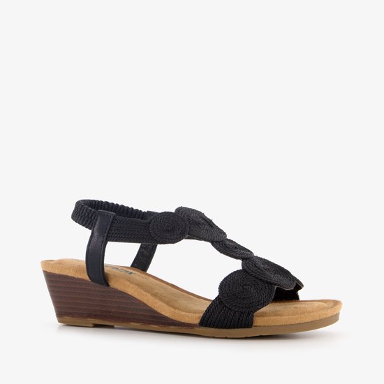 Blue Box sandales femme à talon compensé noir - Taille 38