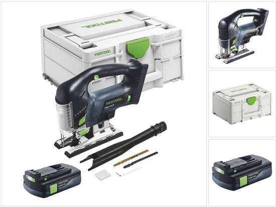 Festool CARVEX PSBC 420-Basic accu-pendeldecoupeerzaag 18 V 120 mm borstelloos + 1x accu 3.0 Ah + Systainer - zonder oplader