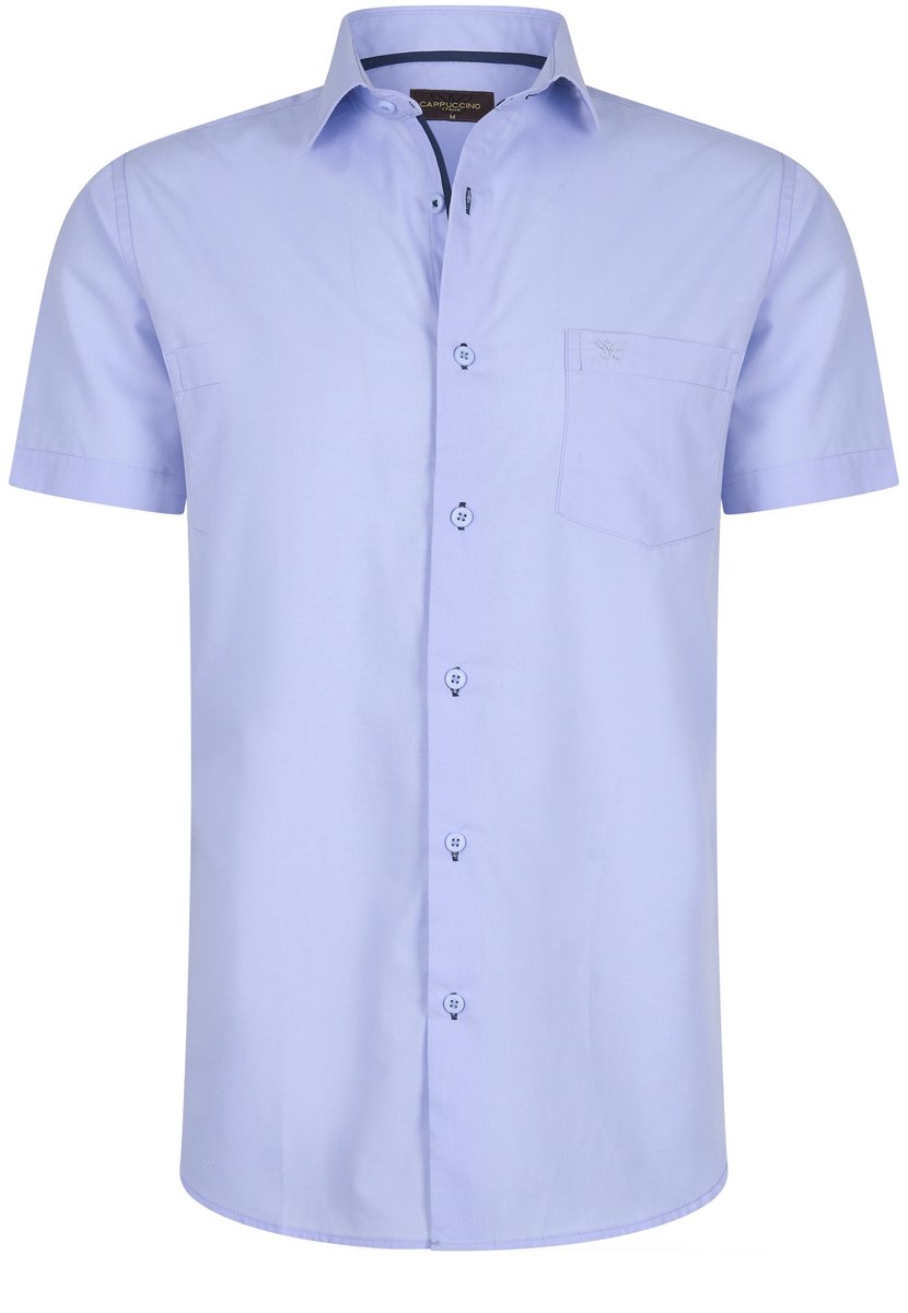 Cappuccino Italia - Heren Overhemden Palermo - Blauw - Maat XL