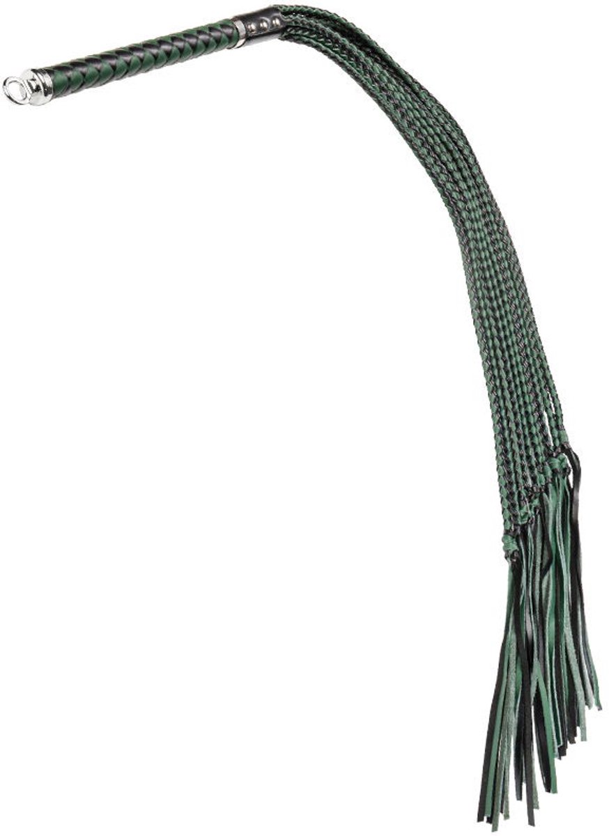 RISE - Cat O' Nine BDSM Zweep - Regular - Zwart/Groen