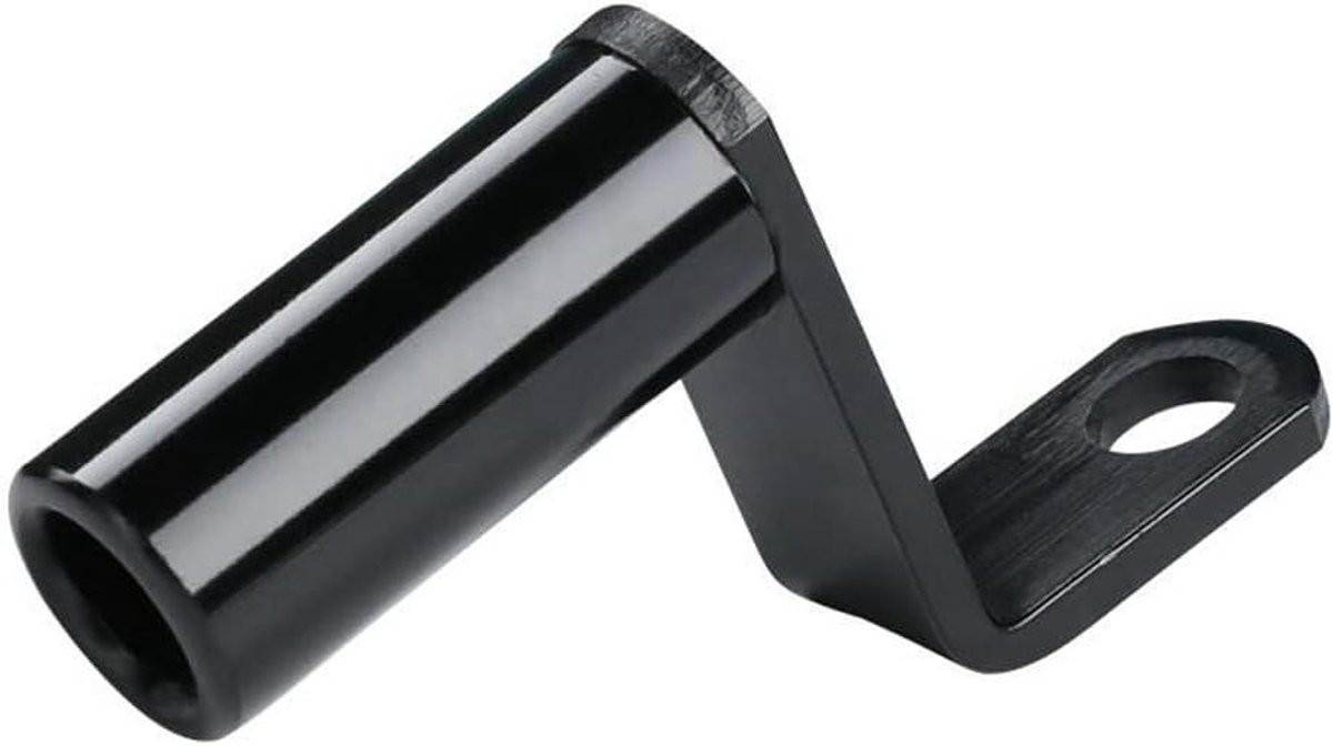 Aluminium Z-vormige Houder voor Fietslicht - Geschikt voor 10mm Spiegelstuur (Zwart)