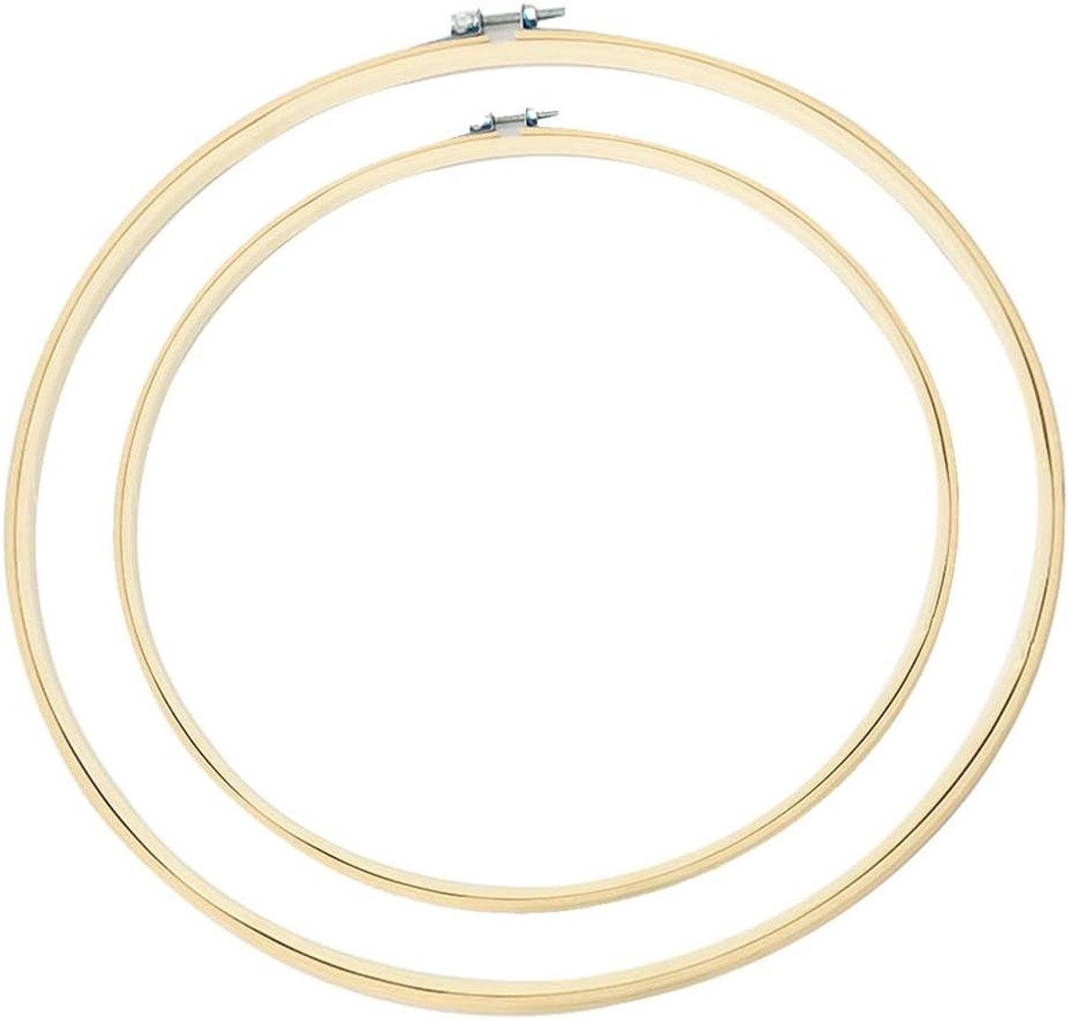 Bamboe borduurframe set - 2 stuks (10 + 15 cm) rond kruissteek cirkels