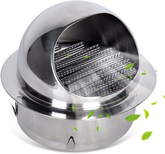 150 x 150 mm METALEN ventilatierooster - wit, met insectennet, ventilatierooster, afvoerlucht/toevoerlucht, ventilatie