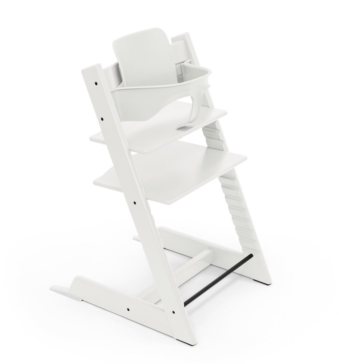 Stokke Tripp Trapp-kinderstoel, wit - inclusief stoel + babyset2 voor kinderen van 6-36 maanden - verstelbaar, ergonomisch en gemakkelijk schoon te maken