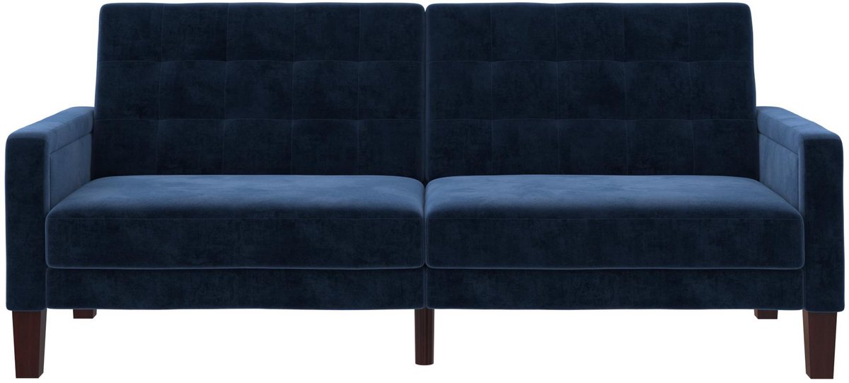 Notio Living Porter-Slaapbank - 3-zits - Blauw Fluweel