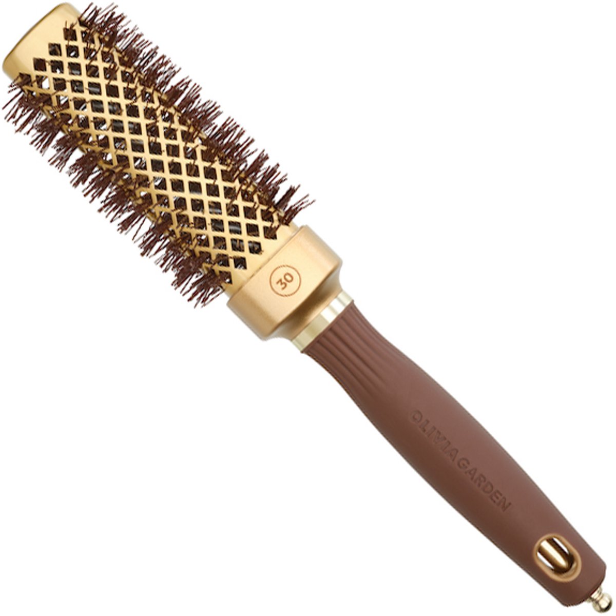 Olivia Garden Expert Blowout Straight Wavy Föhnborstel Goud-Bruin