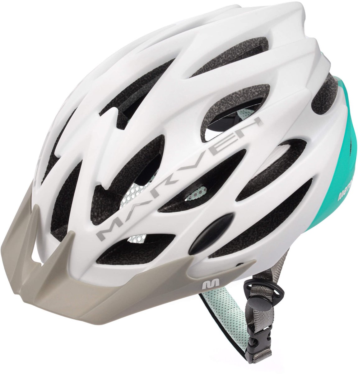 Meteor - Fietshelm - Marven S 52-56 cm wit/mint