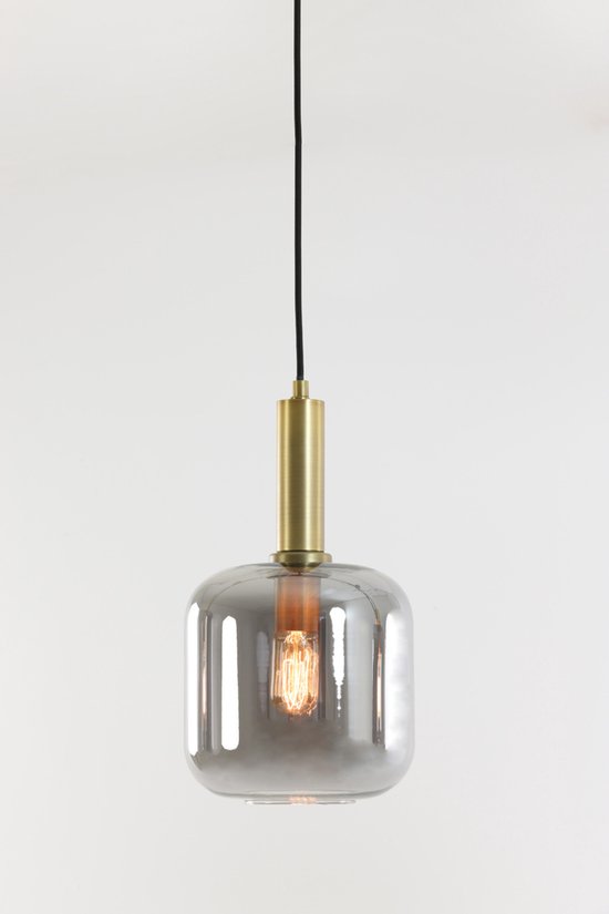 Lekar Suspension 16x26 cm bronze antique + verre fumé - Moderne - Light & Living - Garantie 2 ans