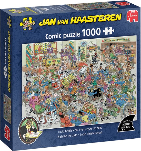 Jan van Haasteren - NK Mens Erger Je Niet - 1000 stukjes puzzel - Legpuzzel