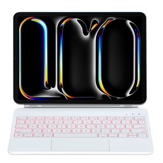 Étui Clavier Bluetooth Alogy Pour IPad Pro 13″ M4 2024 – Noir + Verre Trempé