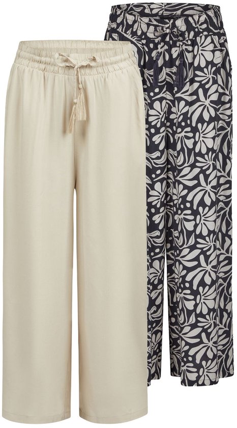 Ainiyo Linnen broek dames zomer hoge taille baggy 7/8 losse boho linnen katoenen broek voor vrouwen zomerbroek dames lichte luchtige stoffen broek vrijetijdsbroek yogabroek joggingbroek sportbroek