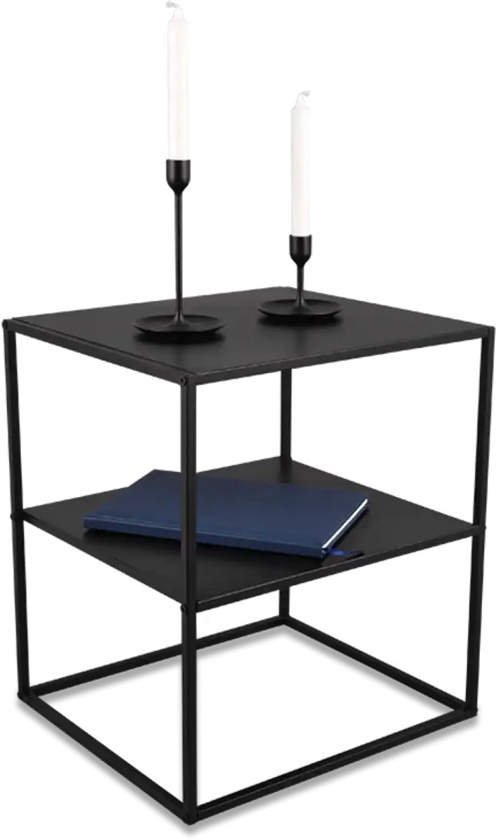 Mirrors and more - Bijzettafel Chloe H 51 cm B 40 cm zwart