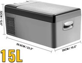 Bol.com Mini Koelkast - Camping Koelkast - Auto Koelkast - 12V/24V 110-240V - Compressor Koelbox - Minikoelkast Eten & Drinken -... aanbieding