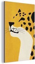 Tableau aluminium 40x60 cm - Décoration murale métal - Cheetah - Illustration - Jaune - Décoration murale métal salon - Décoration industrielle - Photo sur dibond - Accessoires industriels chambre