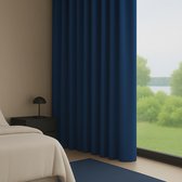 Bol.com Maroyathome – ELSA basisserie – gordijn met plooiband – verduisterend – kant-en-klaar – 150 x 260 cm (b x h) – Donker blauw aanbieding