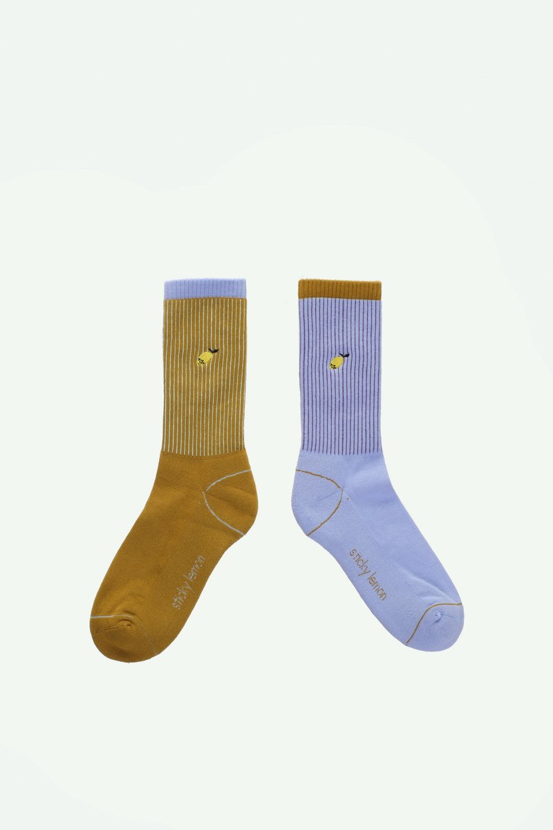Sticky Lemon - sportieve sokken - beter samen - badminton blauw