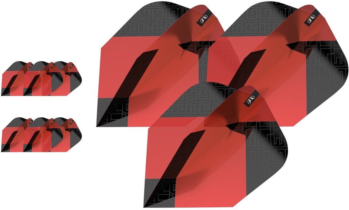 Target Tag 3 Set Black Red NO6 - Dart Flights