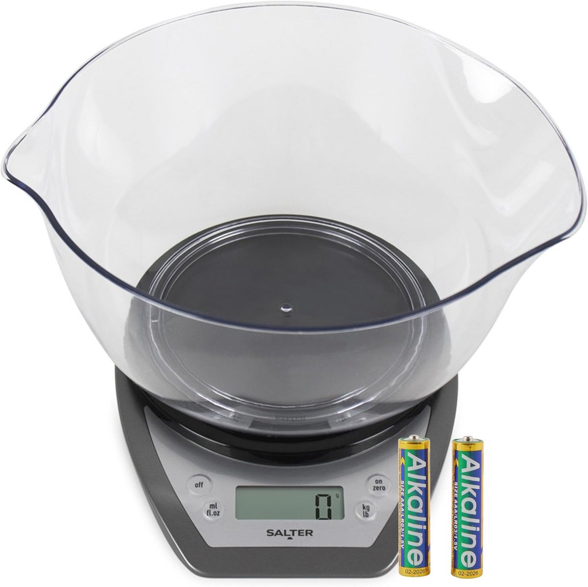Dual Pour Elektronische Weegschaal met Mengkom - 2L, LCD Display, 5kg Capaciteit - Perfect voor Bakken