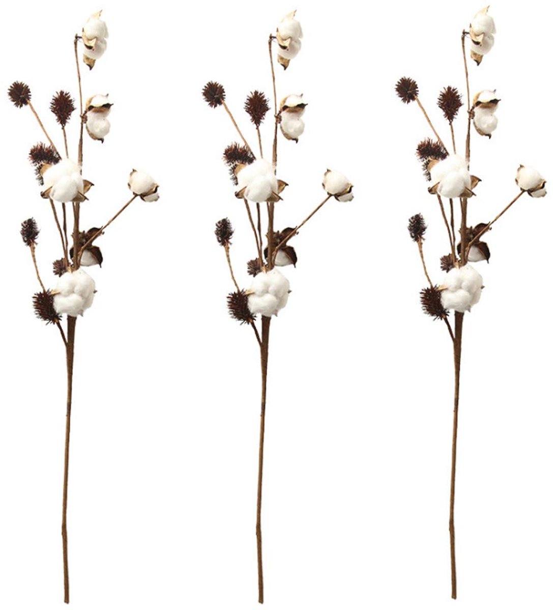 Ibenzoa® Verfijnde Rustieke Katoenen Stelen Set van 3 voor Sfeervolle Interieurdecoratie