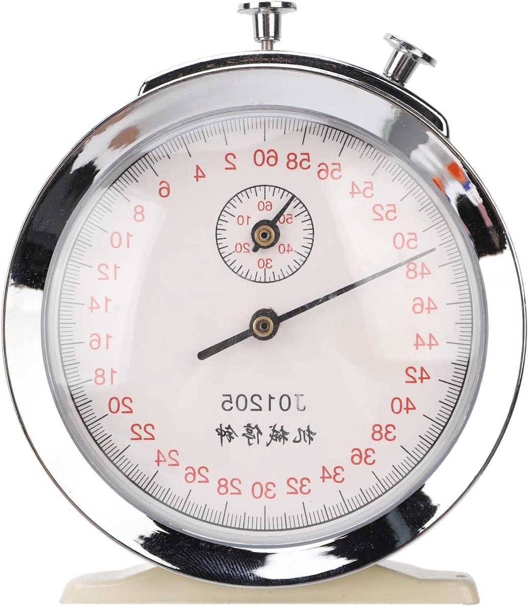 60 Second Mechanical Stopwatch with Large Dial | Portable Sport Chronograph Alarm and Running Timer