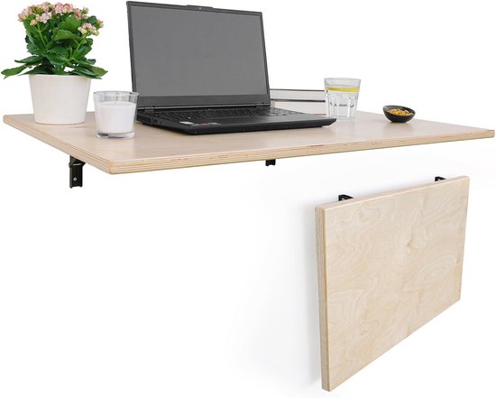 Een butlertray in massief hout met opvouwbare voet. – N.V