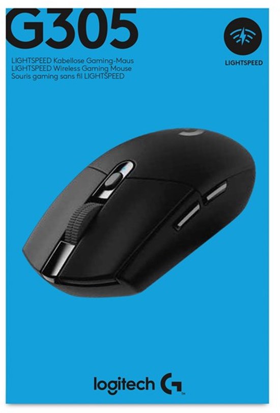 Logitech G305 Lightspeed - Draadloze Muis - Rechtshandig - Zwart