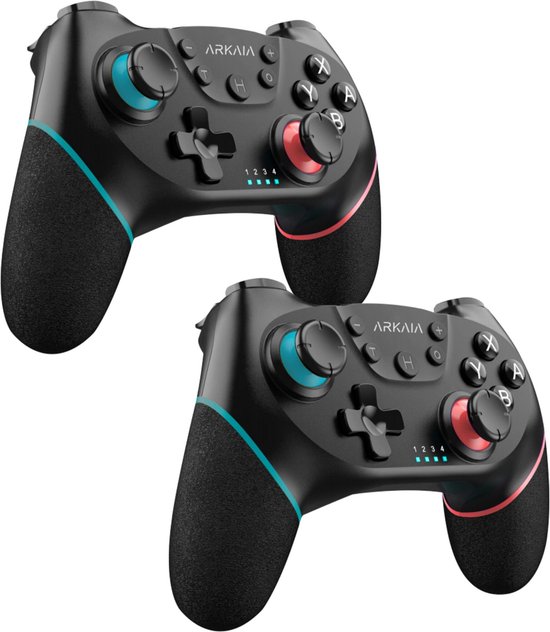 Arkaia Draadloze Controller - Geschikt voor Nintendo Switch & Switch 2 - Nintendo Switch Accessoires - 2 STUKS