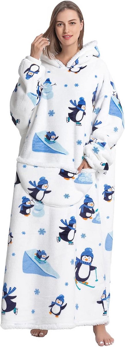 Oversized Deken Hoodie - Comfortabele Pluizige Fleece Sweater voor Volwassenen