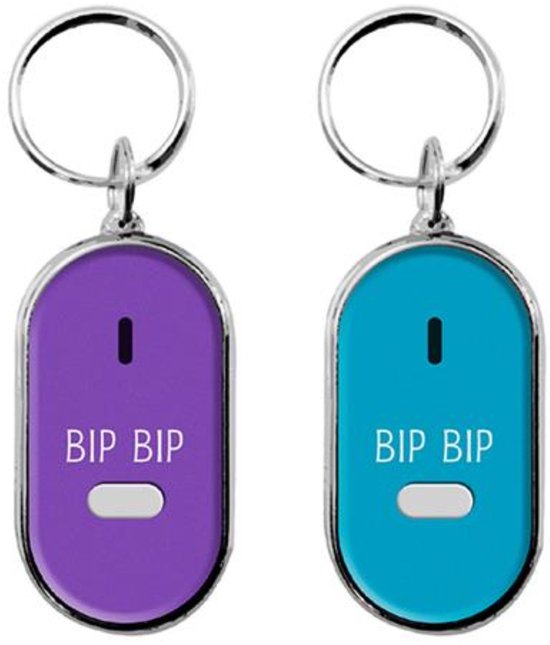 Porte-clés sifflant Déco maison Factory - 2x - Lumière LED - sifflant - avec batterie