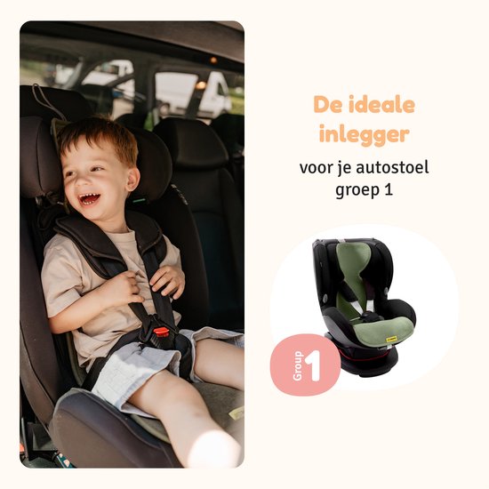 AeroMoov Air Layer - Inlegkussen Autostoel - Ademend & Warmteregulerend - Groep 1 - Green Moss van AeroMoov — afbeelding 4